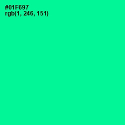 #01F697 - Caribbean Green Color Image