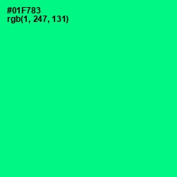 #01F783 - Caribbean Green Color Image