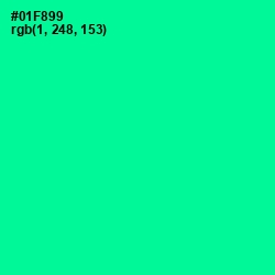 #01F899 - Caribbean Green Color Image