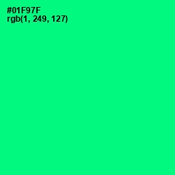 #01F97F - Spring Green Color Image