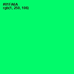 #01FA6A - Spring Green Color Image