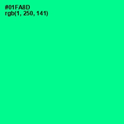 #01FA8D - Caribbean Green Color Image