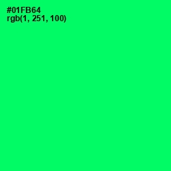 #01FB64 - Spring Green Color Image