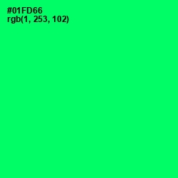 #01FD66 - Spring Green Color Image