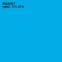 #02ADE7 - Cerulean Color Image