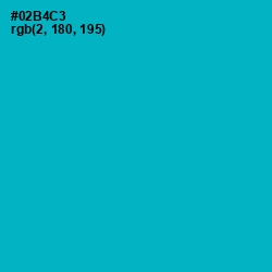 #02B4C3 - Cerulean Color Image