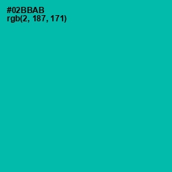 #02BBAB - Persian Green Color Image