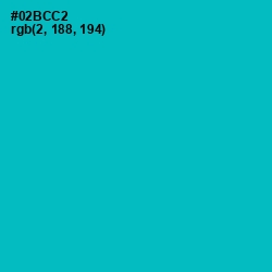 #02BCC2 - Cerulean Color Image