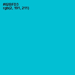 #02BFD3 - Cerulean Color Image