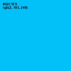 #02C1F9 - Robin's Egg Blue Color Image