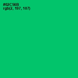 #02C56B - Malachite Color Image