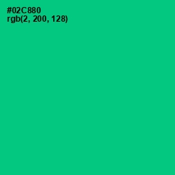 #02C880 - Caribbean Green Color Image