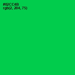 #02CC4B - Malachite Color Image