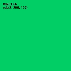 #02CE66 - Malachite Color Image