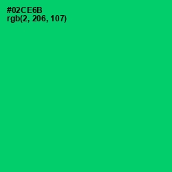 #02CE6B - Malachite Color Image
