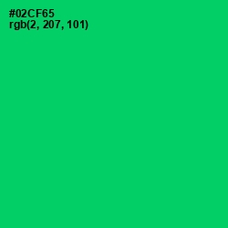 #02CF65 - Malachite Color Image