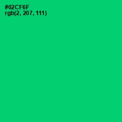 #02CF6F - Malachite Color Image