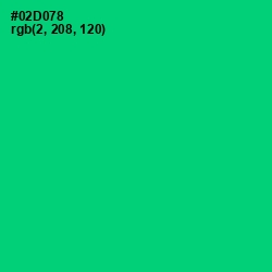 #02D078 - Malachite Color Image