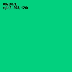 #02D07E - Malachite Color Image