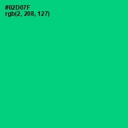 #02D07F - Spring Green Color Image