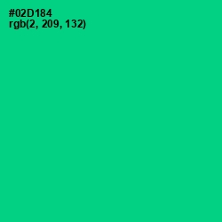 #02D184 - Caribbean Green Color Image