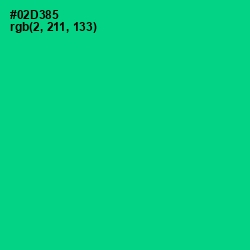 #02D385 - Caribbean Green Color Image