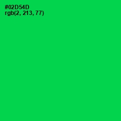 #02D54D - Malachite Color Image