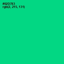 #02D783 - Caribbean Green Color Image