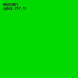 #02D901 - Green Color Image