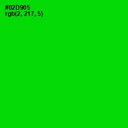 #02D905 - Green Color Image