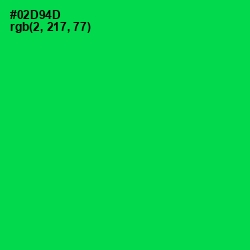 #02D94D - Malachite Color Image