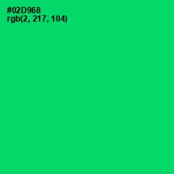 #02D968 - Malachite Color Image