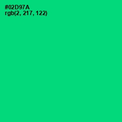 #02D97A - Spring Green Color Image