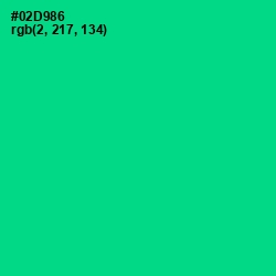 #02D986 - Caribbean Green Color Image