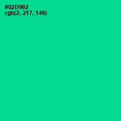 #02D992 - Caribbean Green Color Image