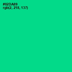 #02DA89 - Caribbean Green Color Image