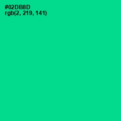 #02DB8D - Caribbean Green Color Image