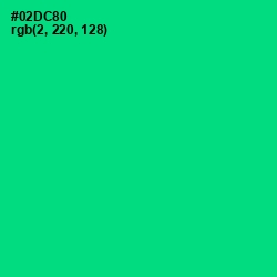 #02DC80 - Caribbean Green Color Image