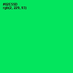 #02E55D - Malachite Color Image