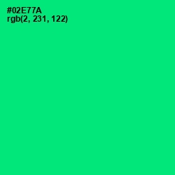 #02E77A - Spring Green Color Image