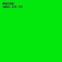 #02E80C - Green Color Image