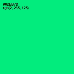 #02EB7D - Spring Green Color Image