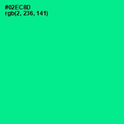 #02EC8D - Caribbean Green Color Image