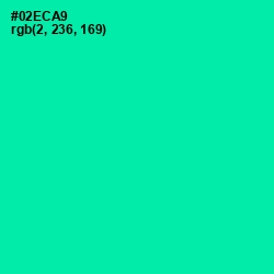 #02ECA9 - Caribbean Green Color Image