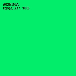 #02ED6A - Spring Green Color Image