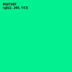 #02F08F - Caribbean Green Color Image