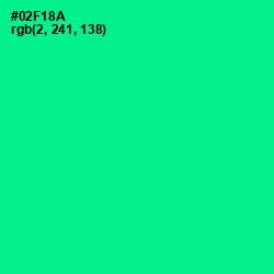 #02F18A - Caribbean Green Color Image