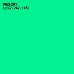 #02F291 - Caribbean Green Color Image