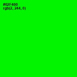#02F400 - Green Color Image