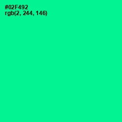 #02F492 - Caribbean Green Color Image